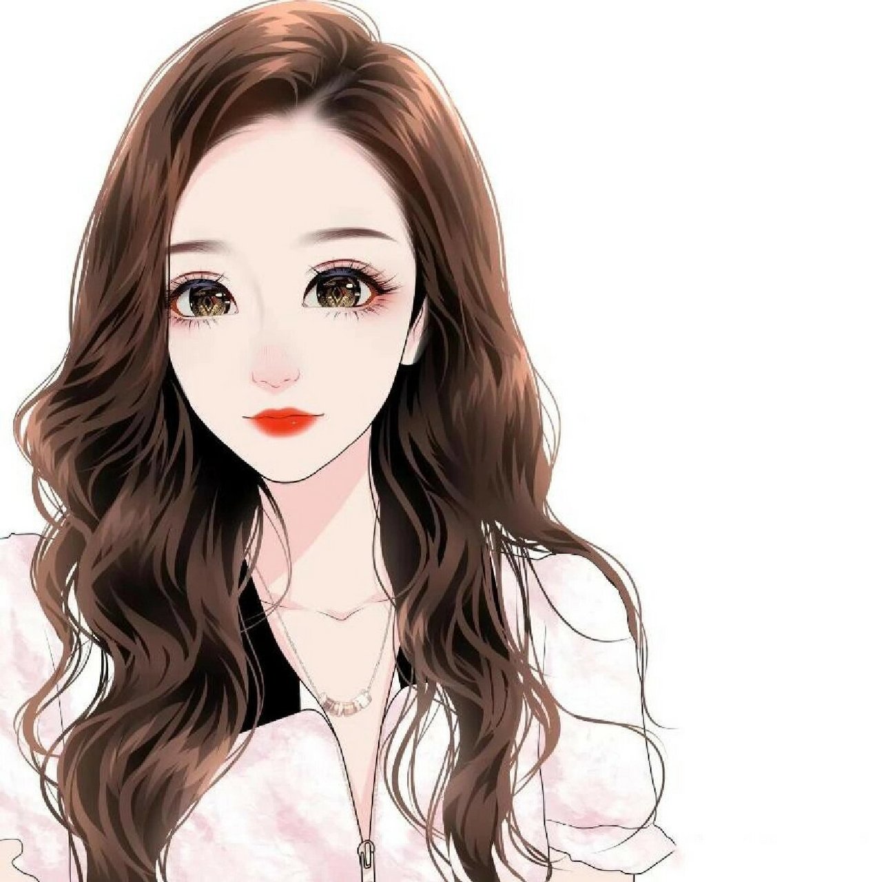 简单又很大气的手绘气质头像,超级好看 唯美动人的美女写实风格头像