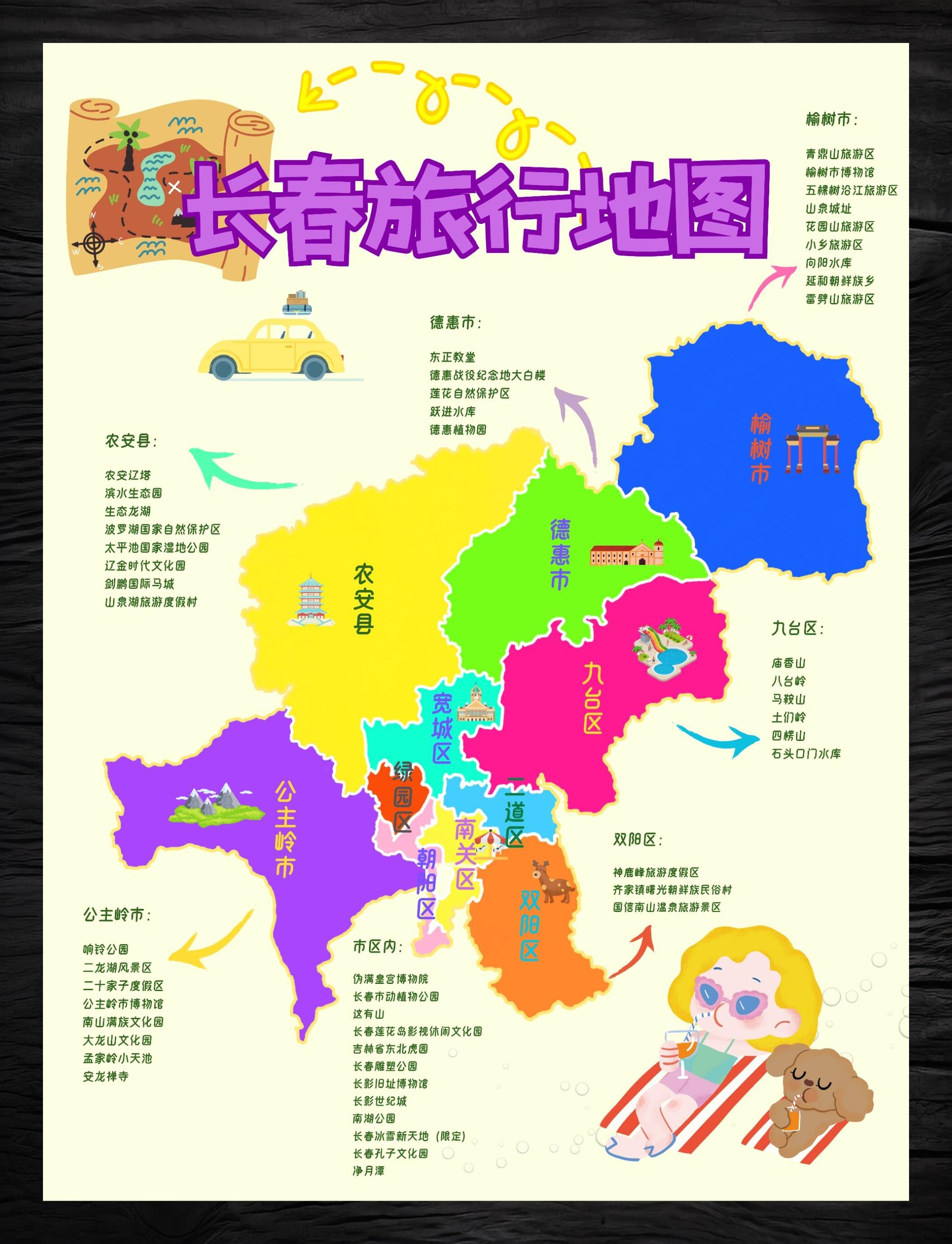 长春新推旅行地图畅游无忧