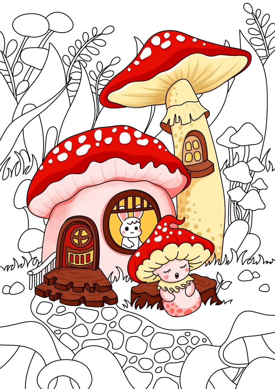 卡通简笔画|上色全过程教程 #procreate# #儿童简笔画# #插画# #上色