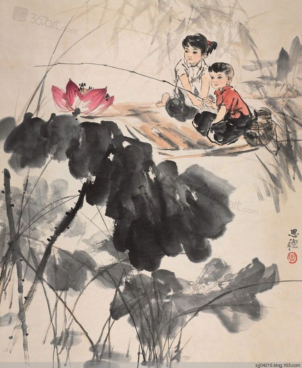 童年趣事一周思聪《写意童子》(四) 周思聪,上世纪最伟大的国画家之一