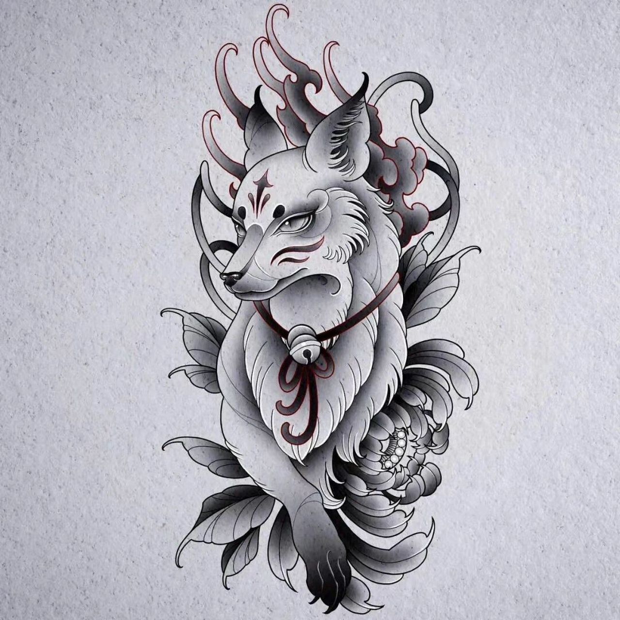 狐狸纹身手稿分享 | 欧美new school新传统