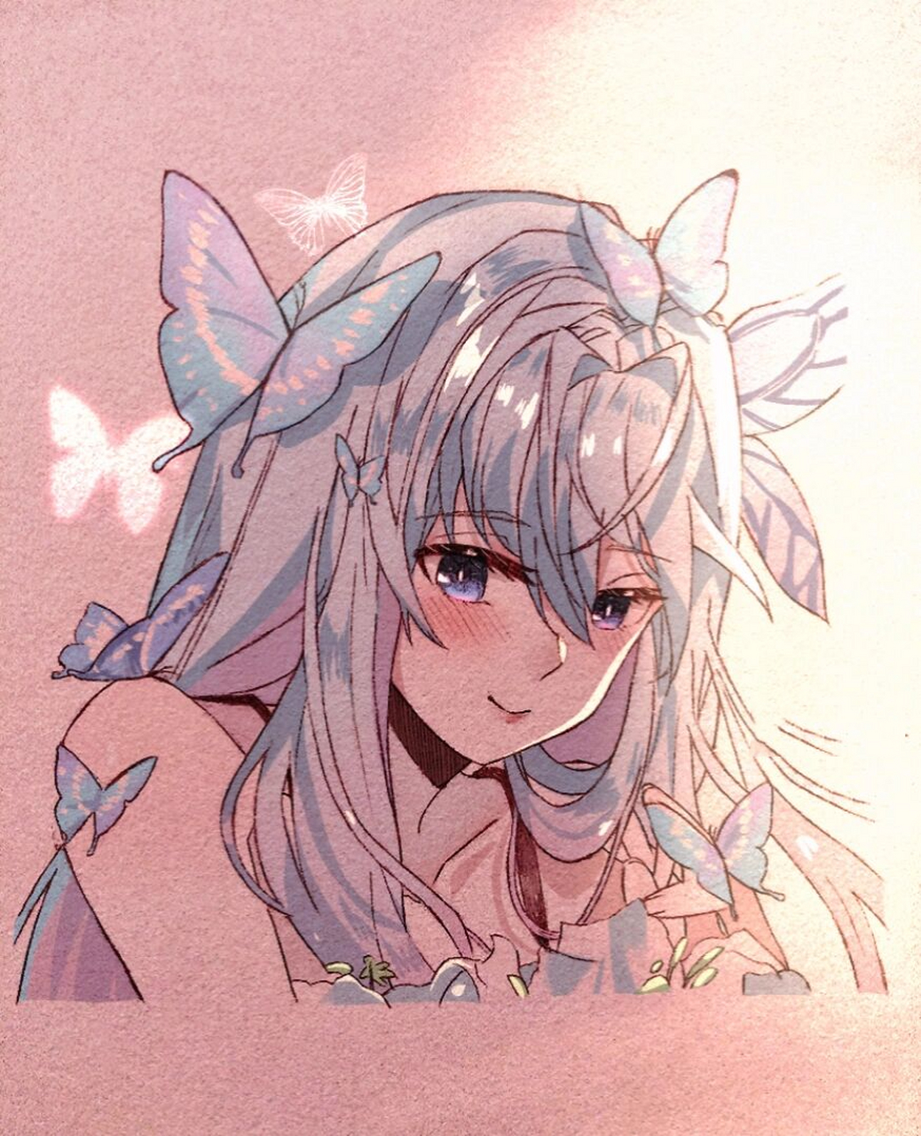 绘画过程‖唐舞桐98 "如果有机会见面的话,就从一束花开始吧"