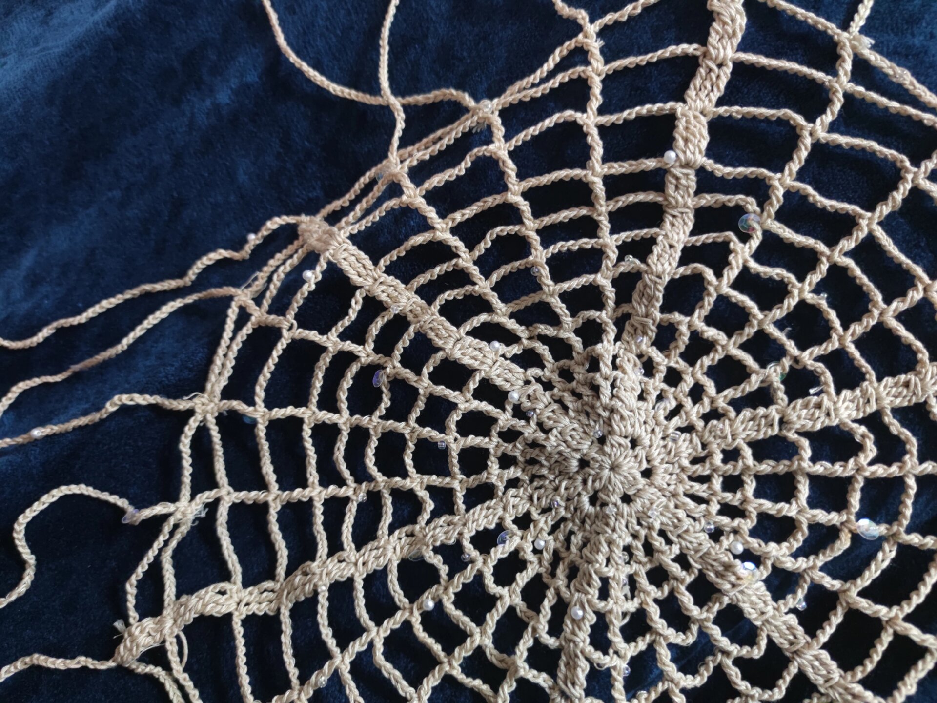 钩针哥特风蜘蛛网(图解