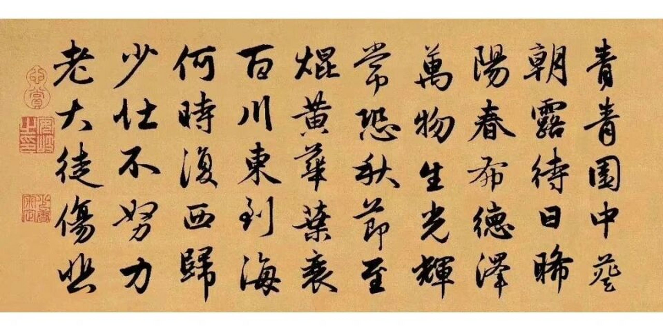 赵孟頫行书集字《长歌行》 赵孟頫行书集字《长歌行》,每个字都很美!