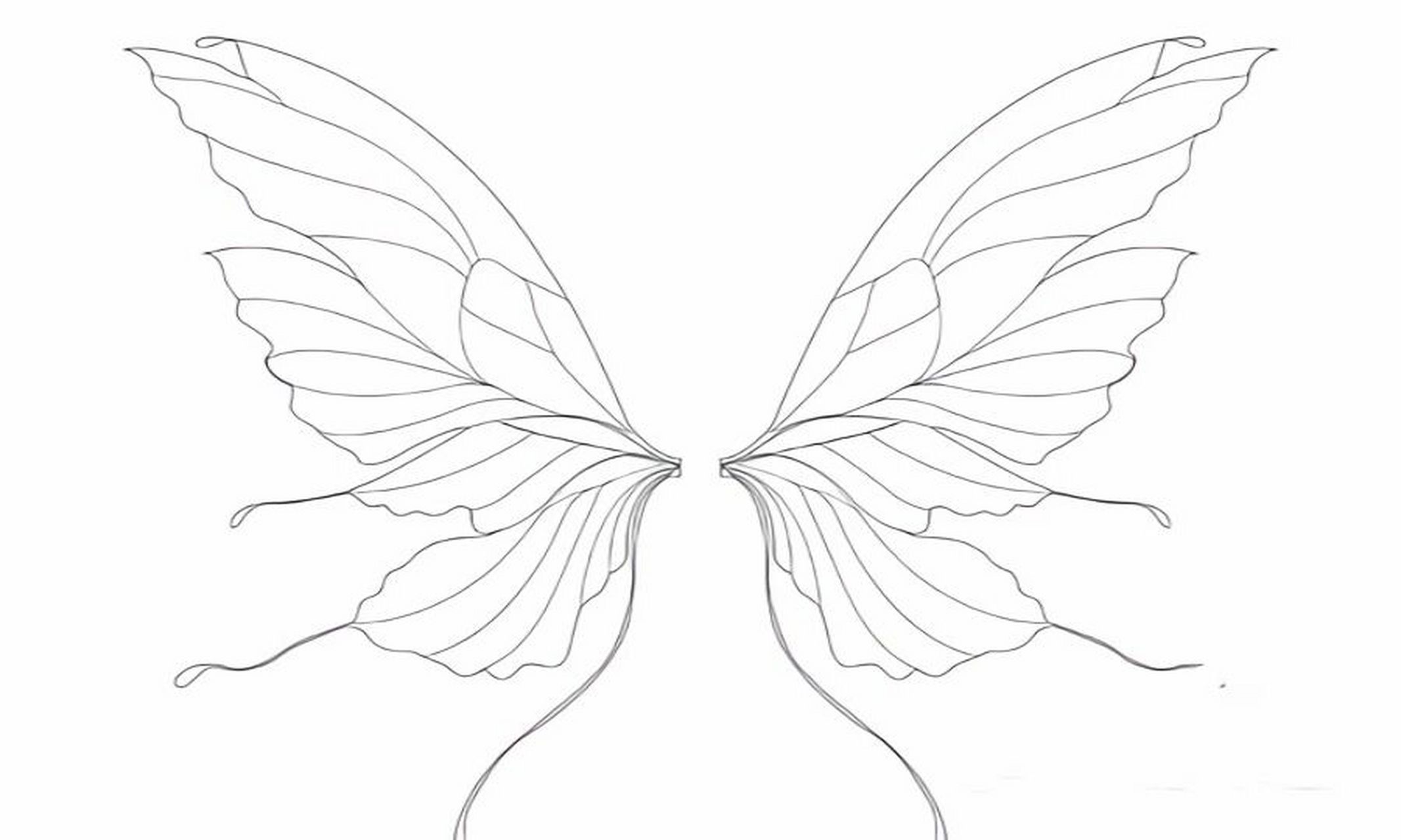 你们要的蝴蝶翅膀图纸来啦 忘了在哪里保存的图片了,喜欢可以收藏