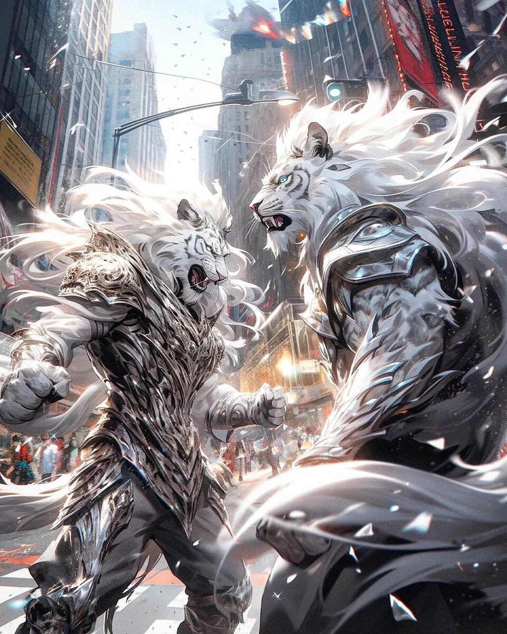 狮子pk老虎 谁才是百兽之王 当讨论老虎和狮子哪个更强时,这个话题