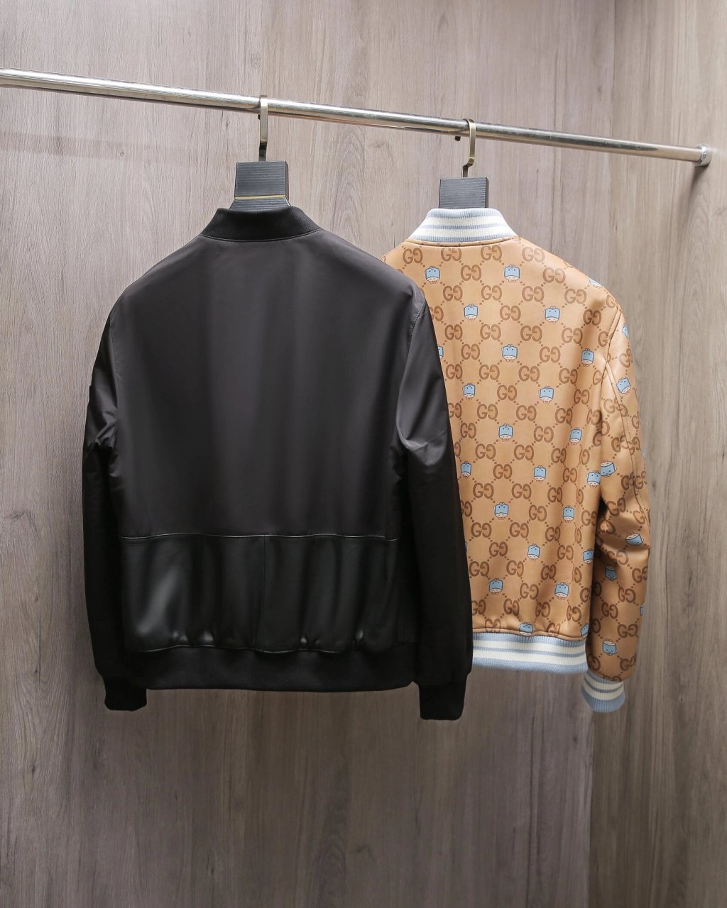 秋冬季新款爱马仕男士黑色耐看夹克皮衣外套