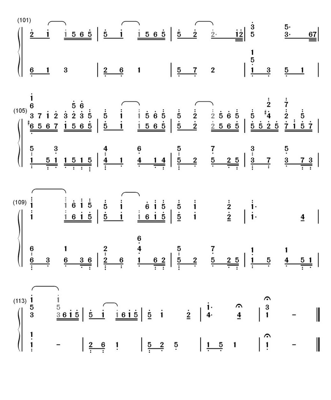 所念皆星河 简谱 钢琴简谱