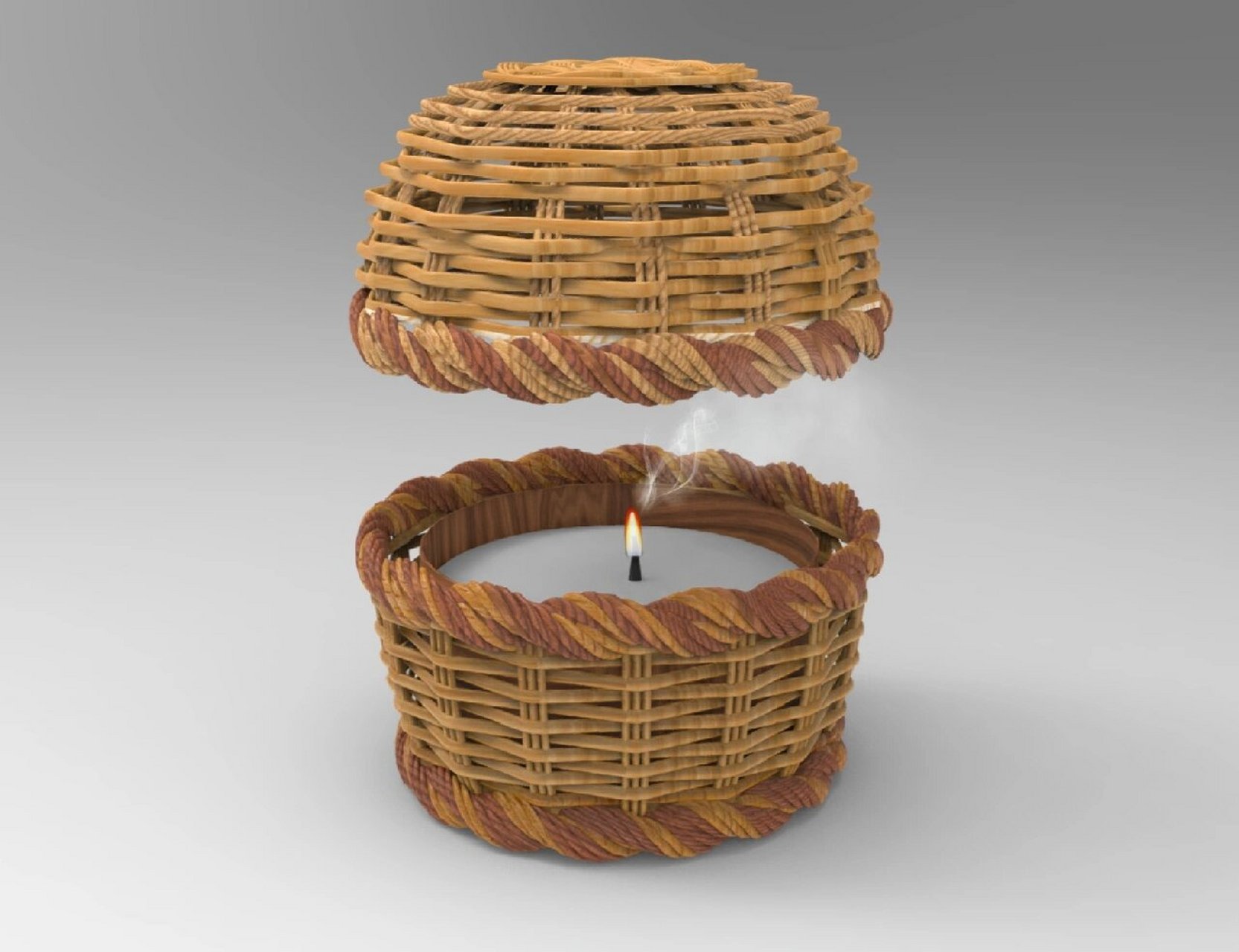 产品设计|竹编香薰 文创设计 广东省潮州市的地方传统手工艺品 潮汕