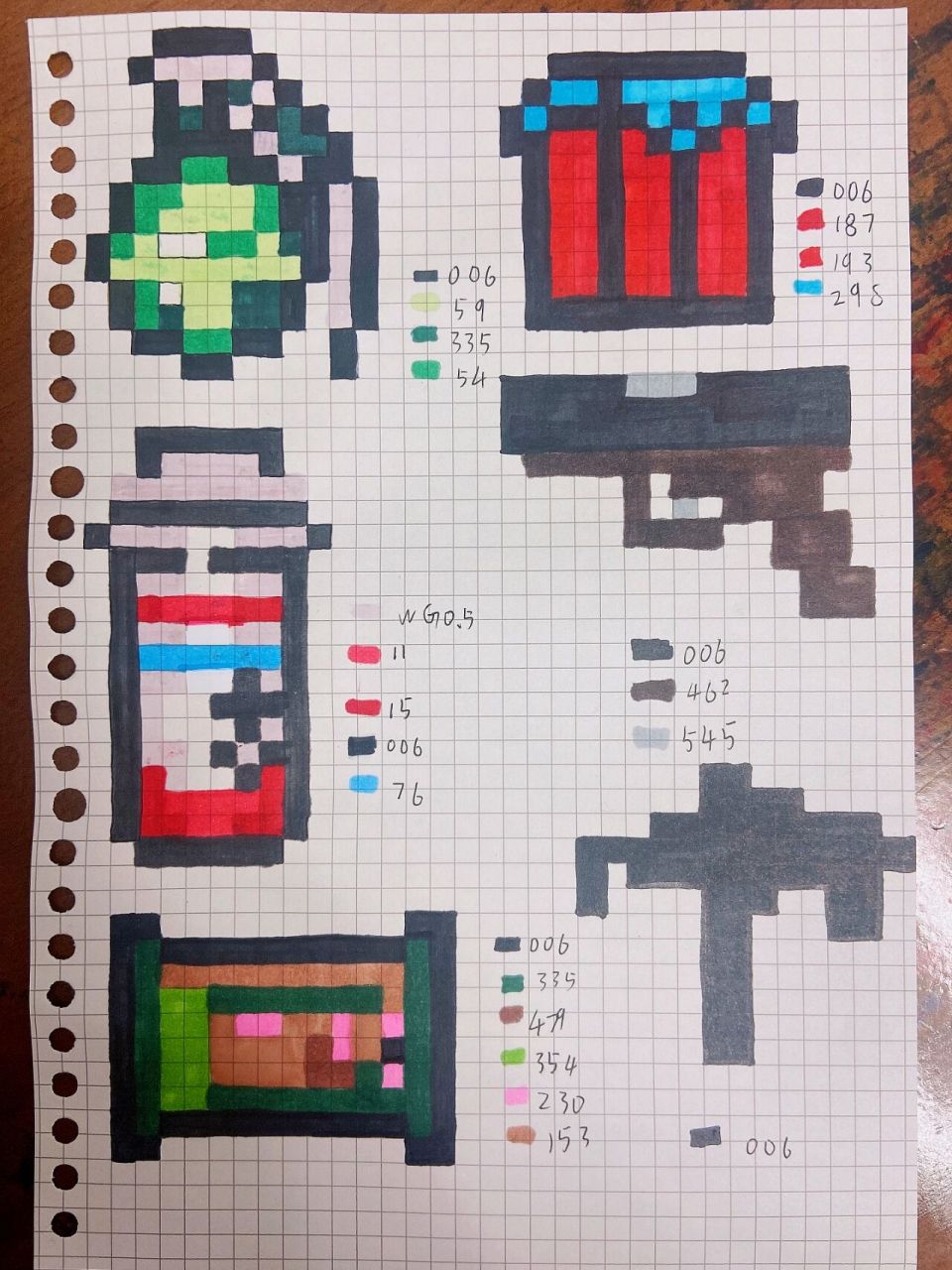 和平精英格子画打卡 大家知道我画的都是什么吗?