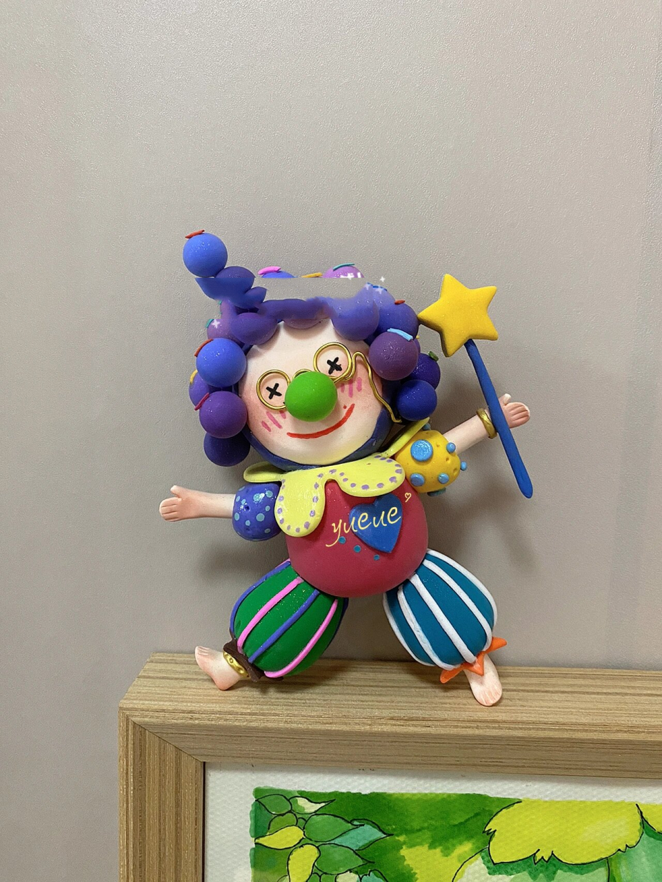原创超轻粘土小丑 07这个丑宝很治愈 做好摆在桌上 不论是下班回家