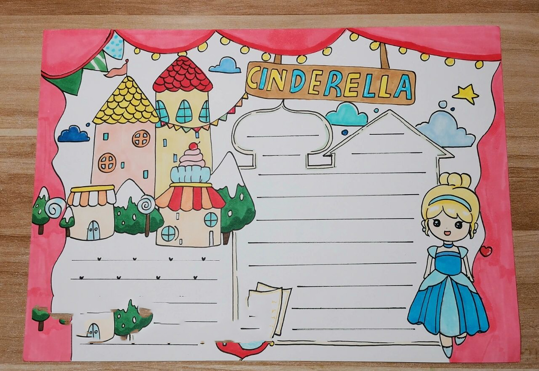 英语手抄报—《灰姑娘》