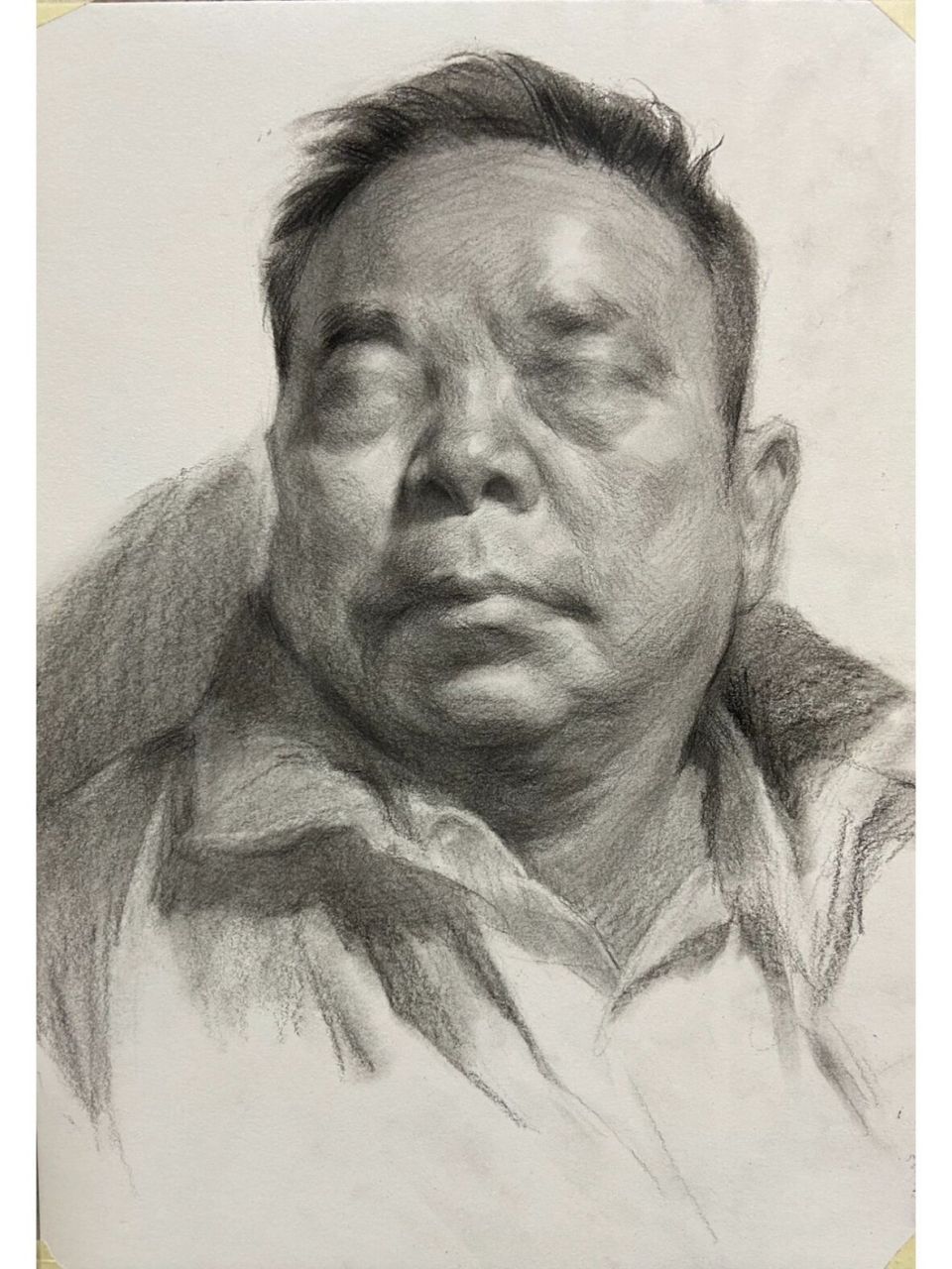 素描头像|胖姥爷们的形象画团块.先收藏!