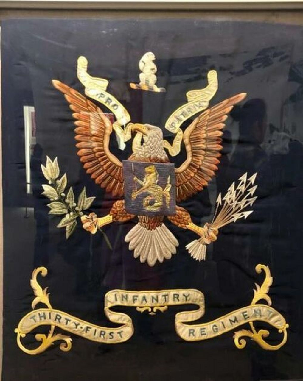 在军博馆展出的北极熊团团旗 在北京的中国人民革命军事博物馆中,展示