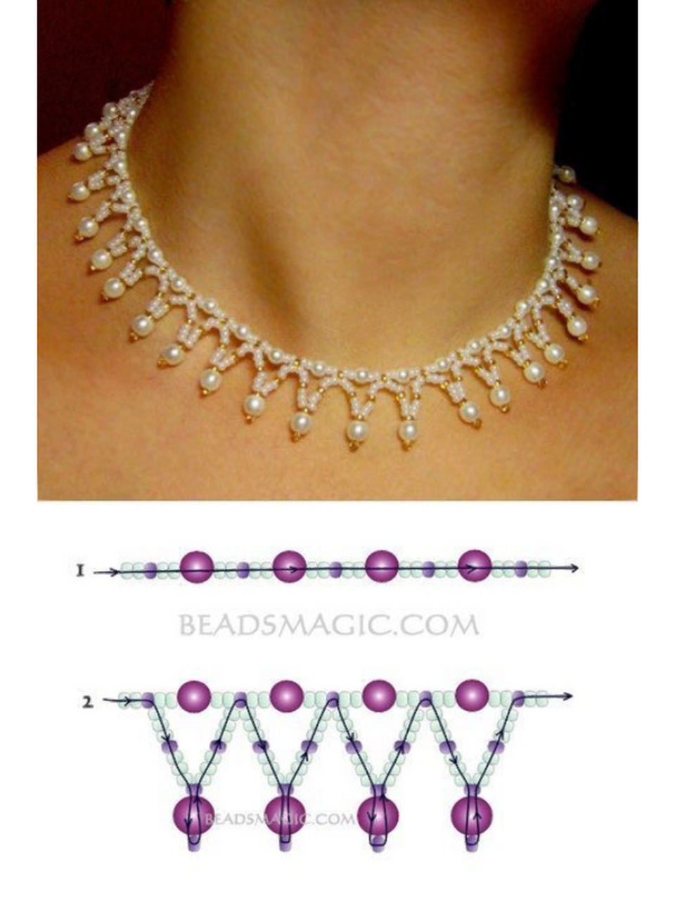 串珠项链图解