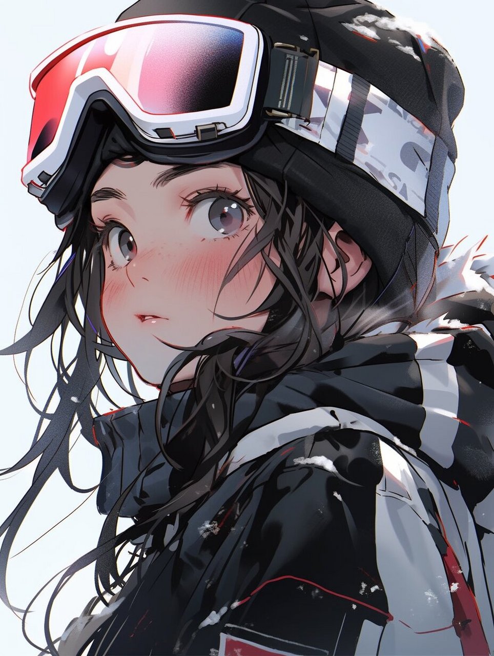 动漫头像 i 滑雪女孩