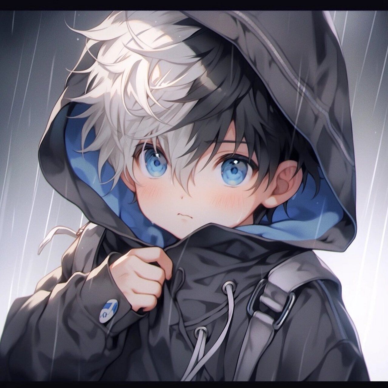 动漫男头|下雨天也是街上最靓的仔 #画画的日常# #画画的日常# #治愈