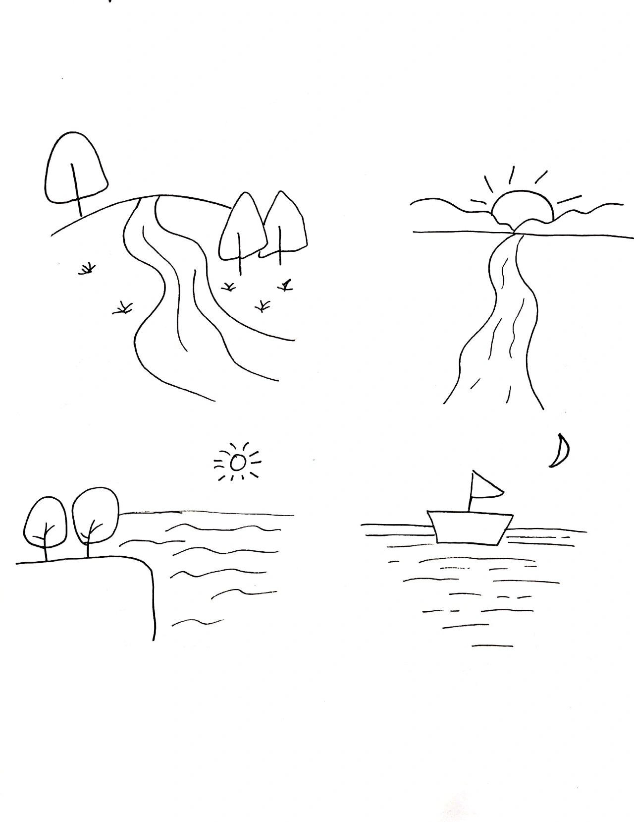 简笔画|手绘风景简笔画儿童画|70/1