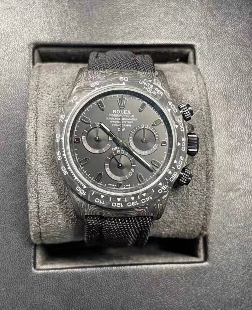 rolex daytona劳力士迪通拿黑碳纤维diw