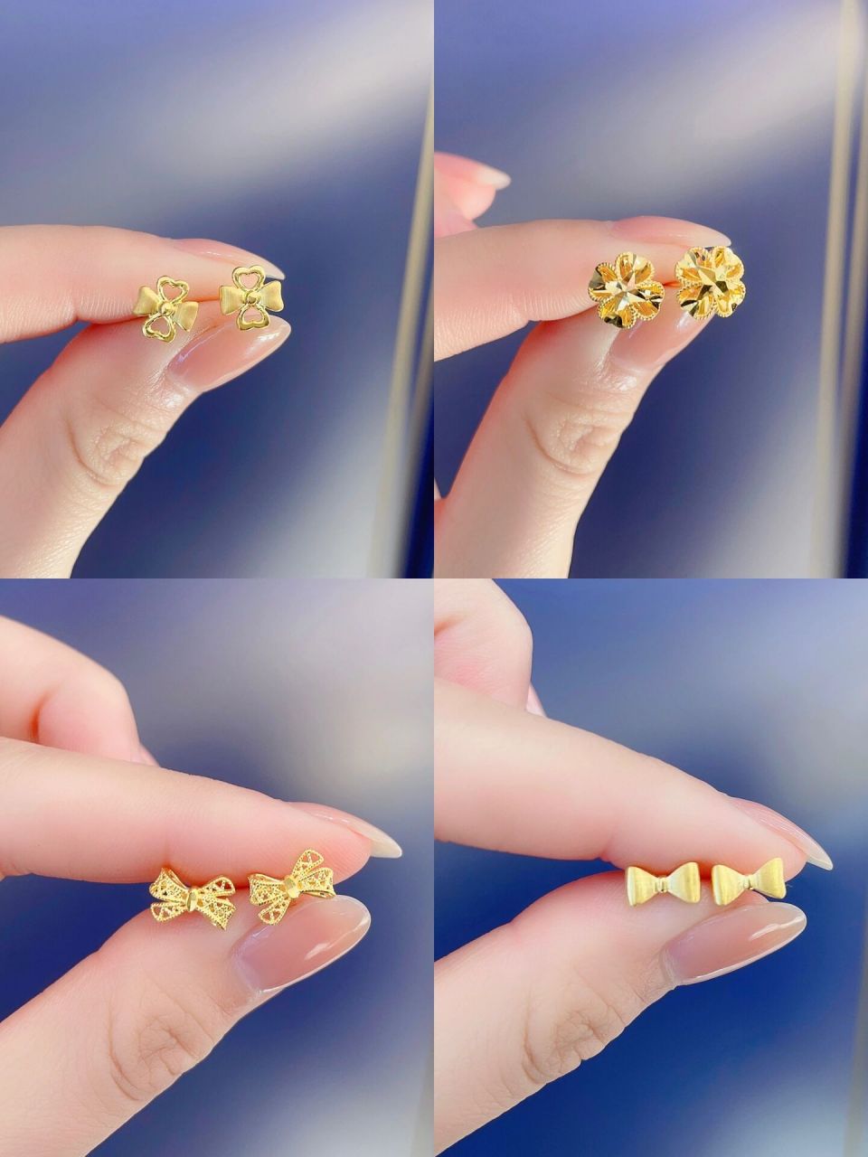 老凤祥足金耳钉 小克重足金耳钉