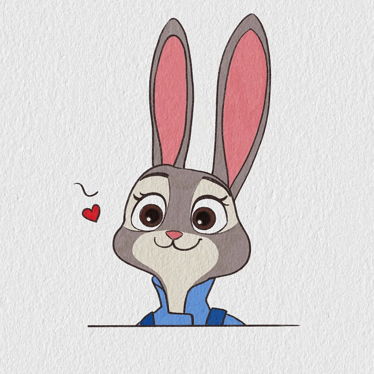 兔子警官 朱迪简笔画