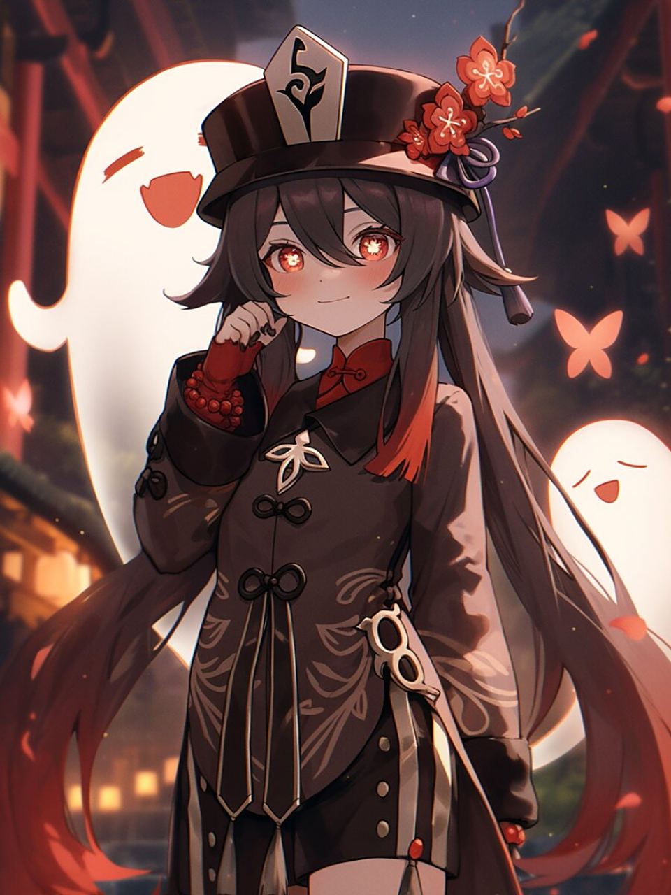 【原神壁纸】胡桃丨雪霁梅香丨part 2 (含完整咒语)左下角进入 	 单看