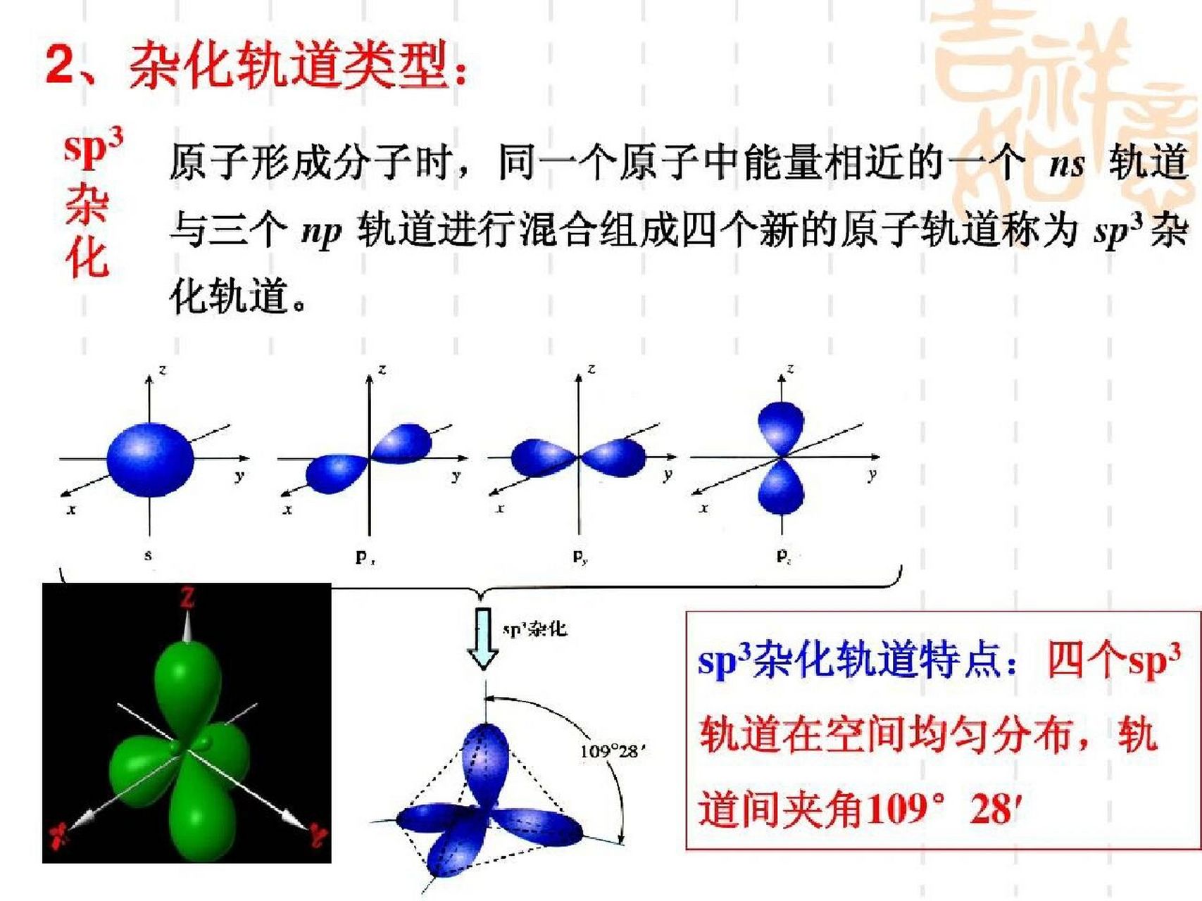 o的sp2杂化轨道图解图片