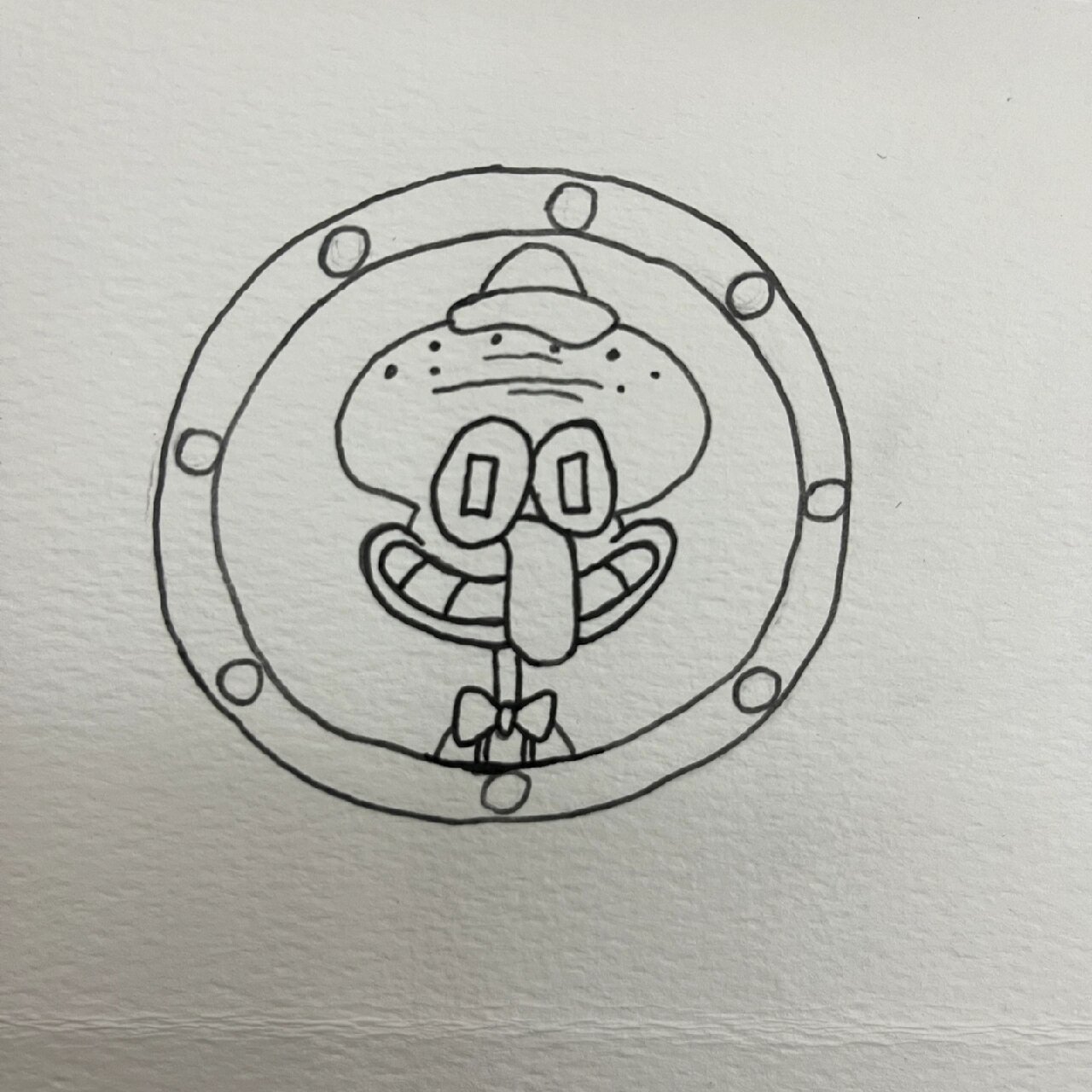 章鱼哥派大星简笔画99&超适合新手第一弹 章鱼哥的表情我的日常