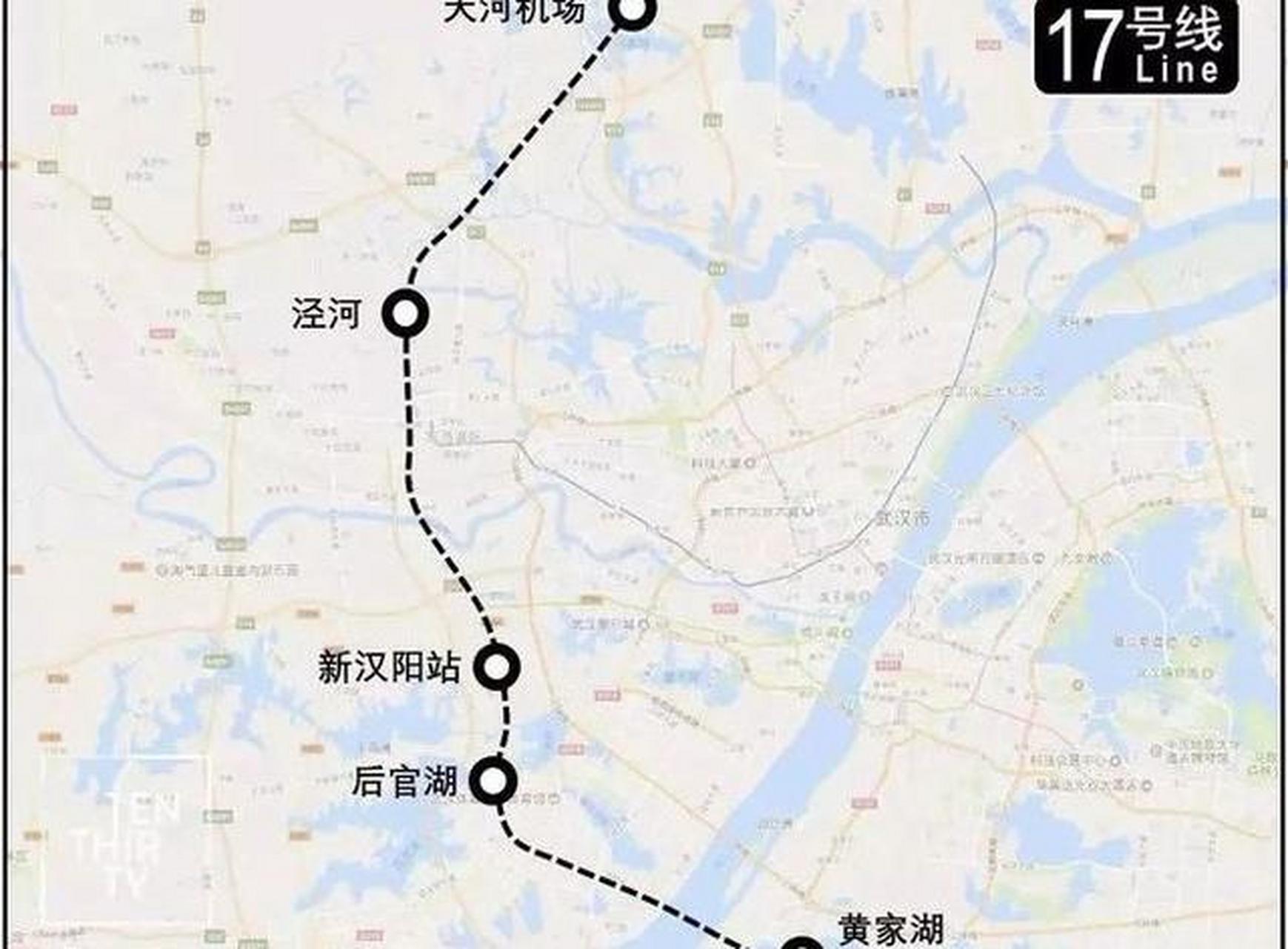 武汉地铁17号线示意图