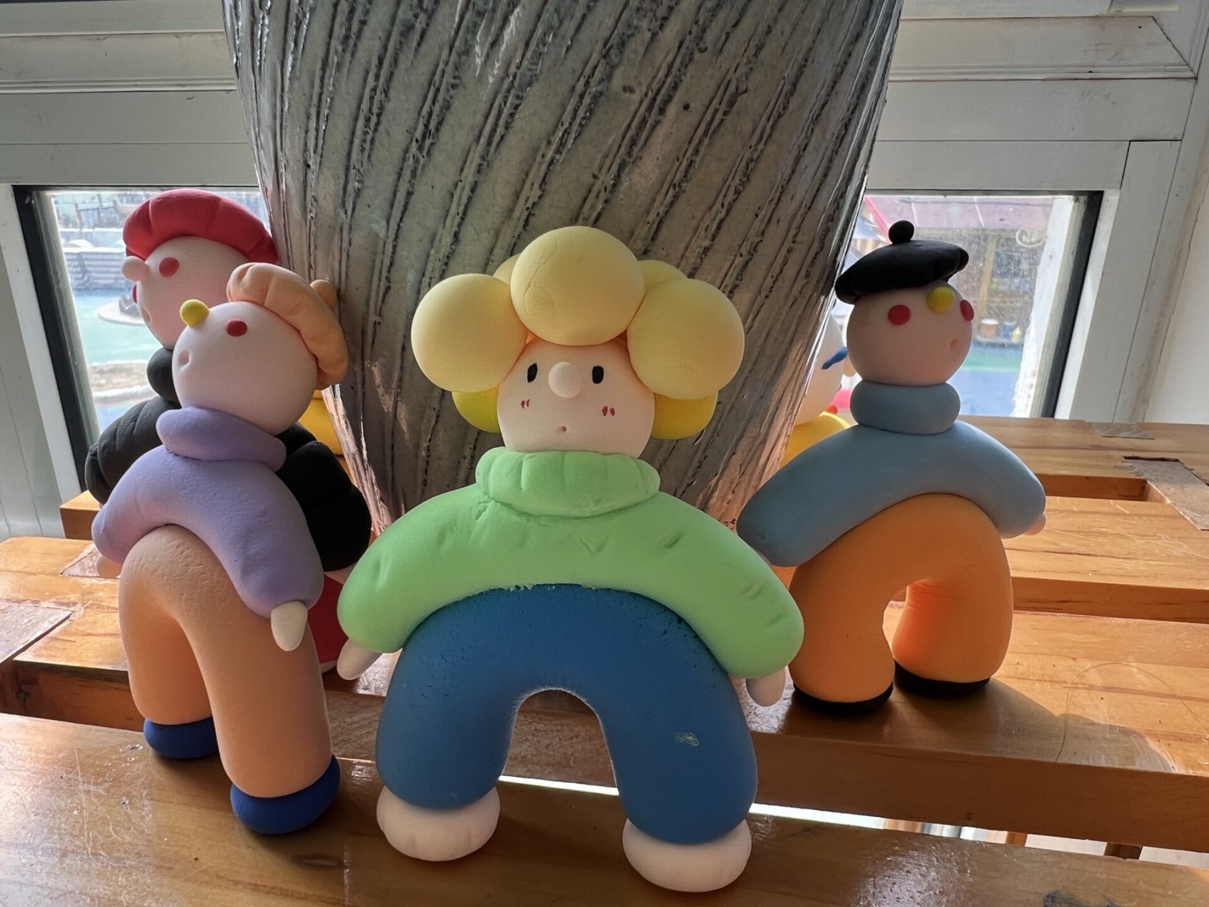 可爱的小人儿～ #太空泥手工制作# #彩泥手工