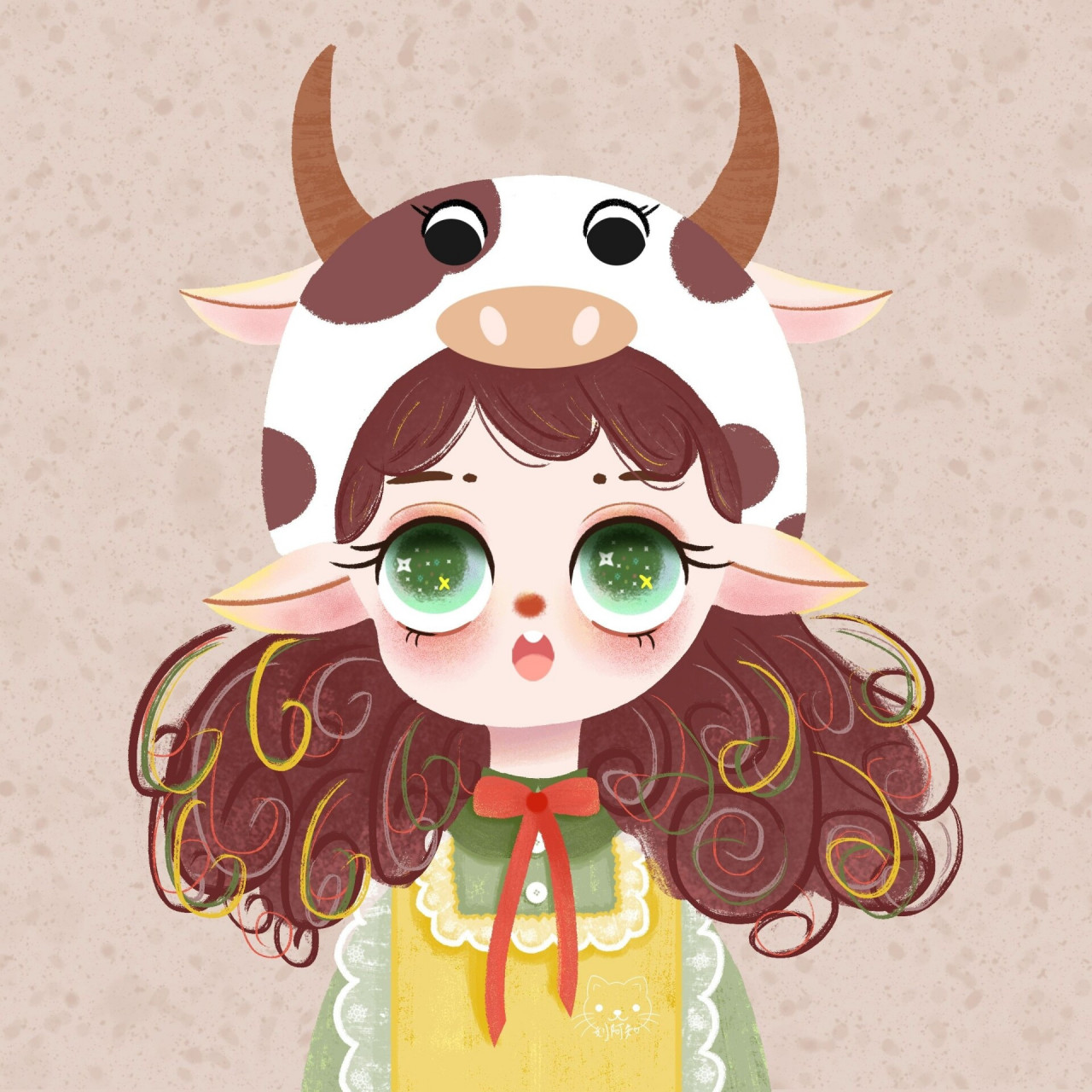 十二生肖情侣头像之牛90 又完成一对,离十二对又近了一大步