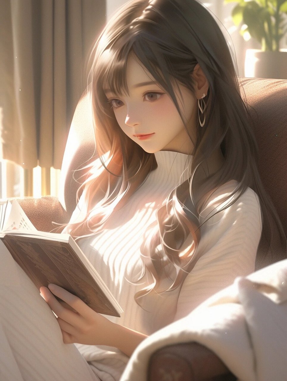 女生头像】寻一片阳光,把自己埋进书里 家里总会有一个角落,适合读书