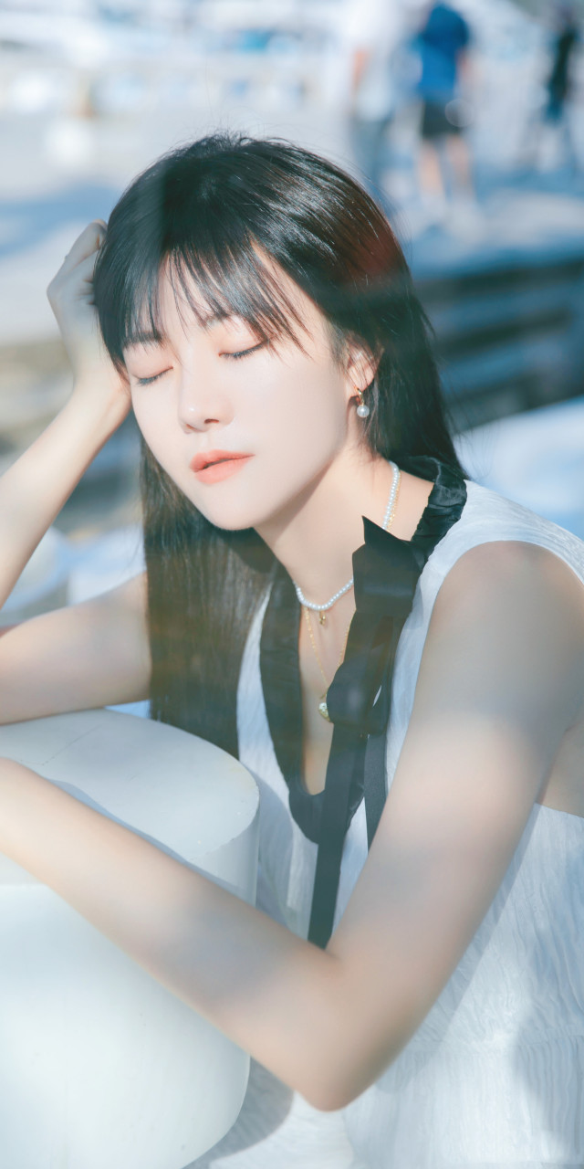 牟星,初春小清新私服写真壁纸