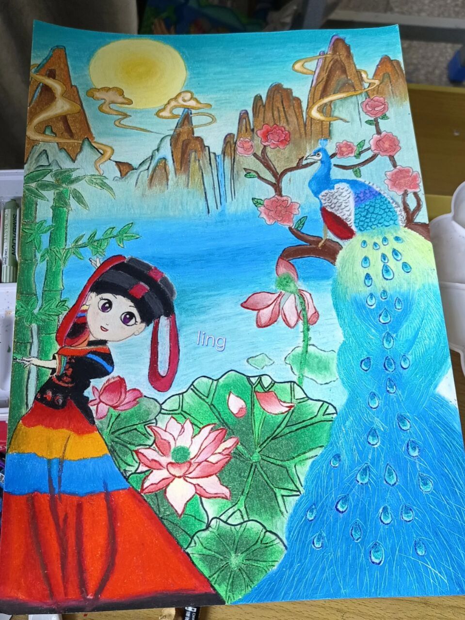 七彩云南主题画