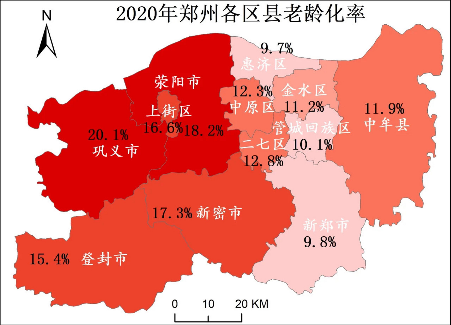 郑州行政区划分图详细图片