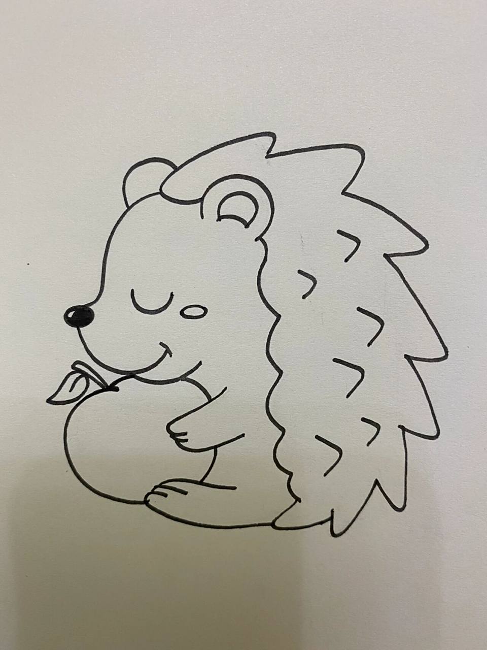 儿童动物简笔画(44/100) 卡通刺猬