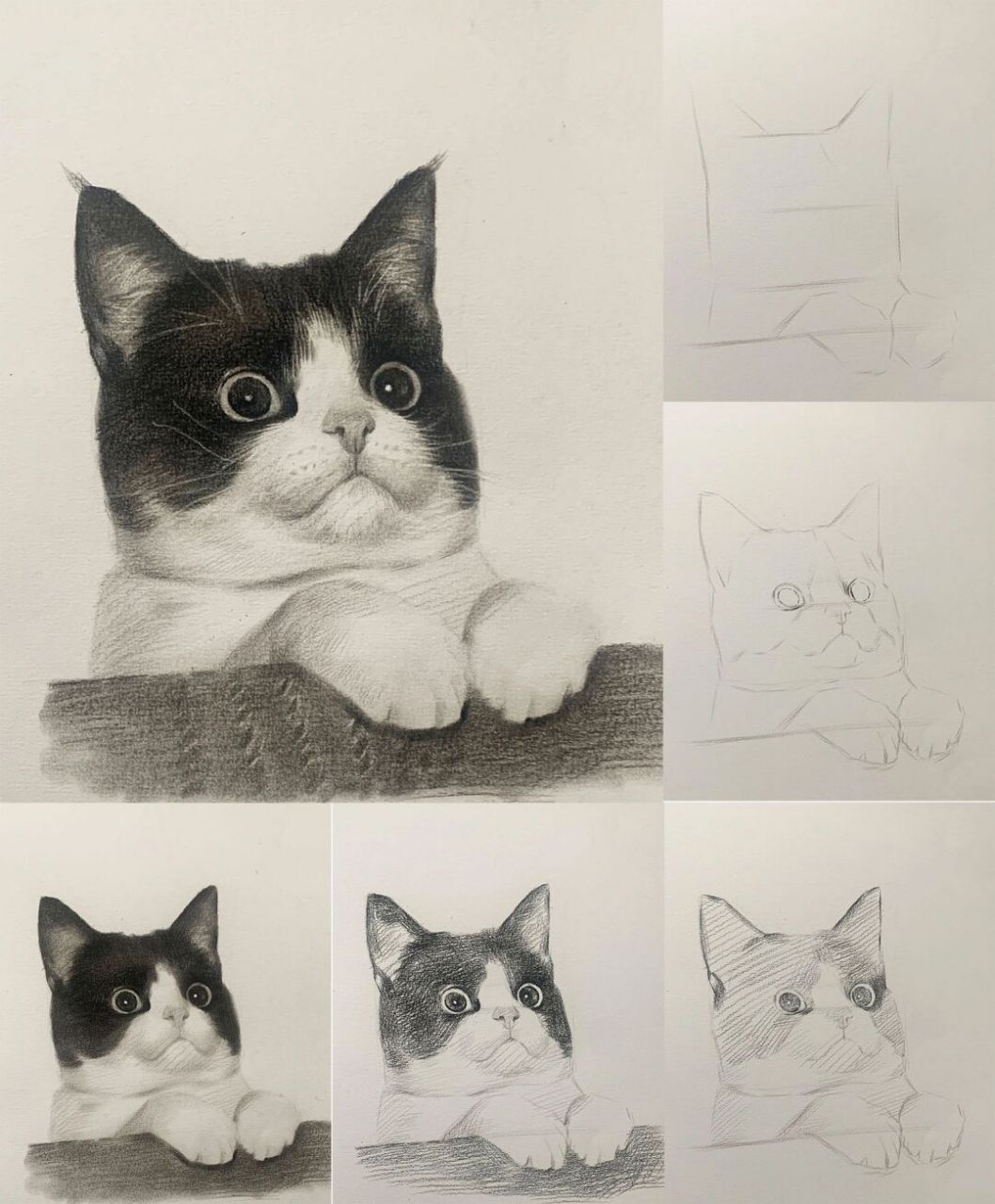 素描怎么画猫咪图片