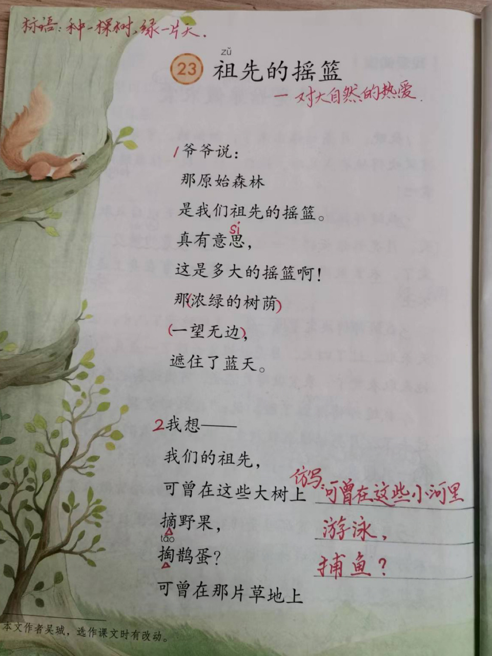 二年级下册语文《祖先的摇篮》 【老师优秀笔记】 1.