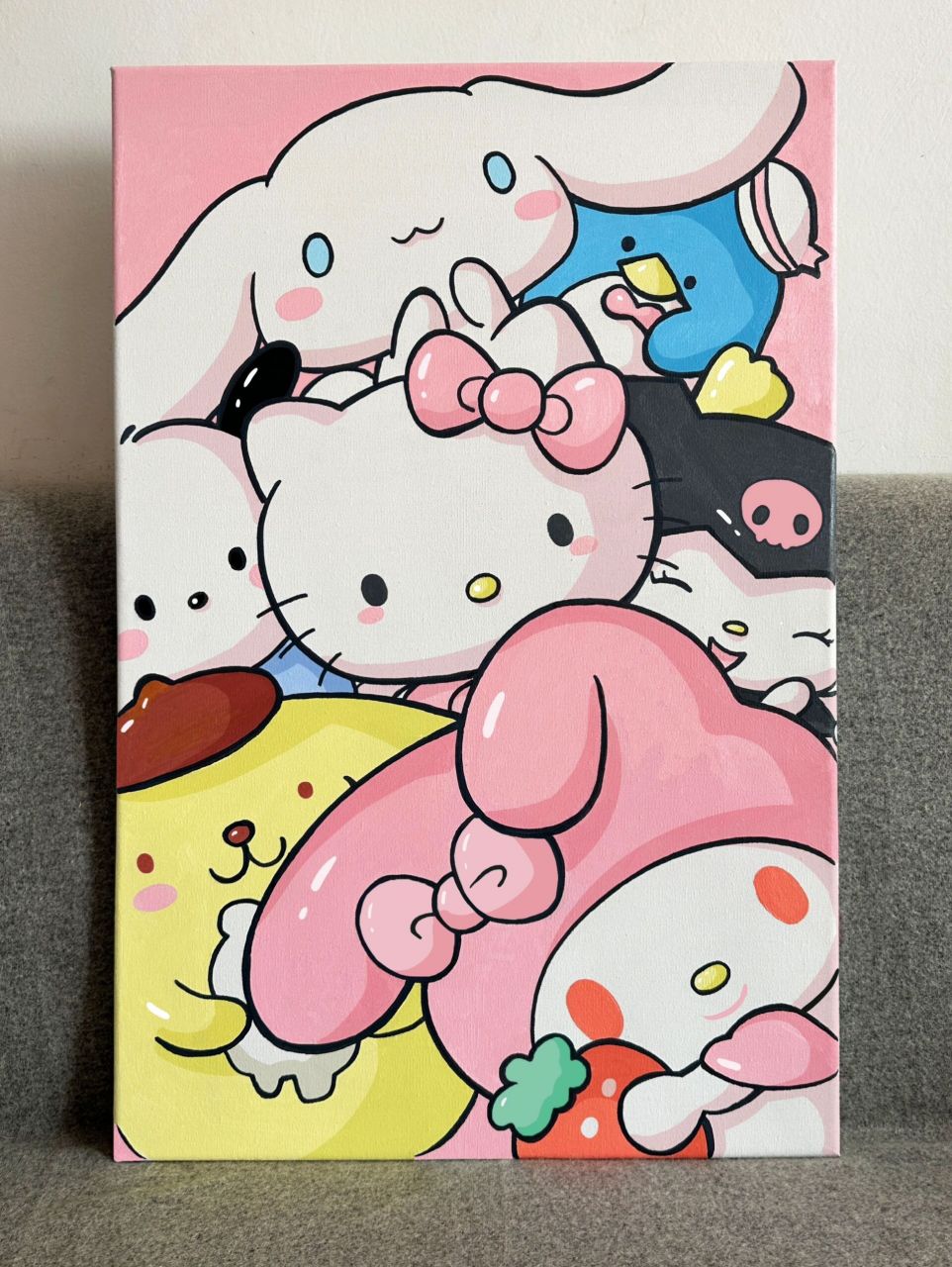 丙烯画|ia绘画|三丽鸥|美乐蒂 大耳狗 美乐蒂 帕恰狗 玉桂狗的ai 绘画