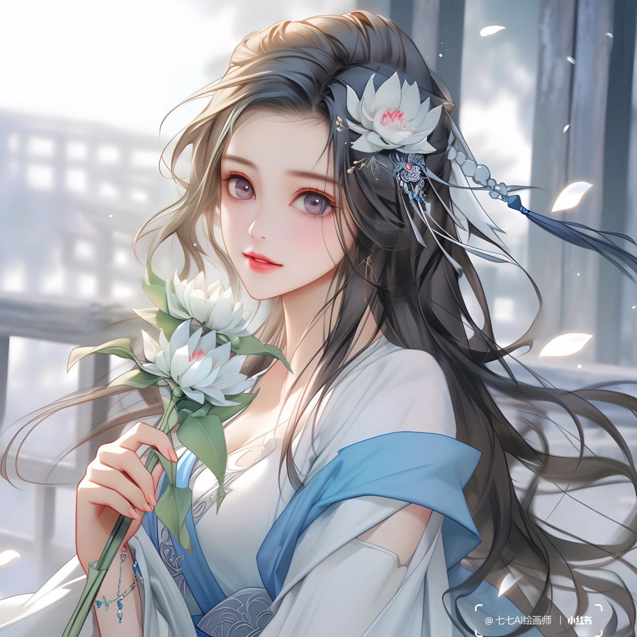 倾国倾城之美女子也!