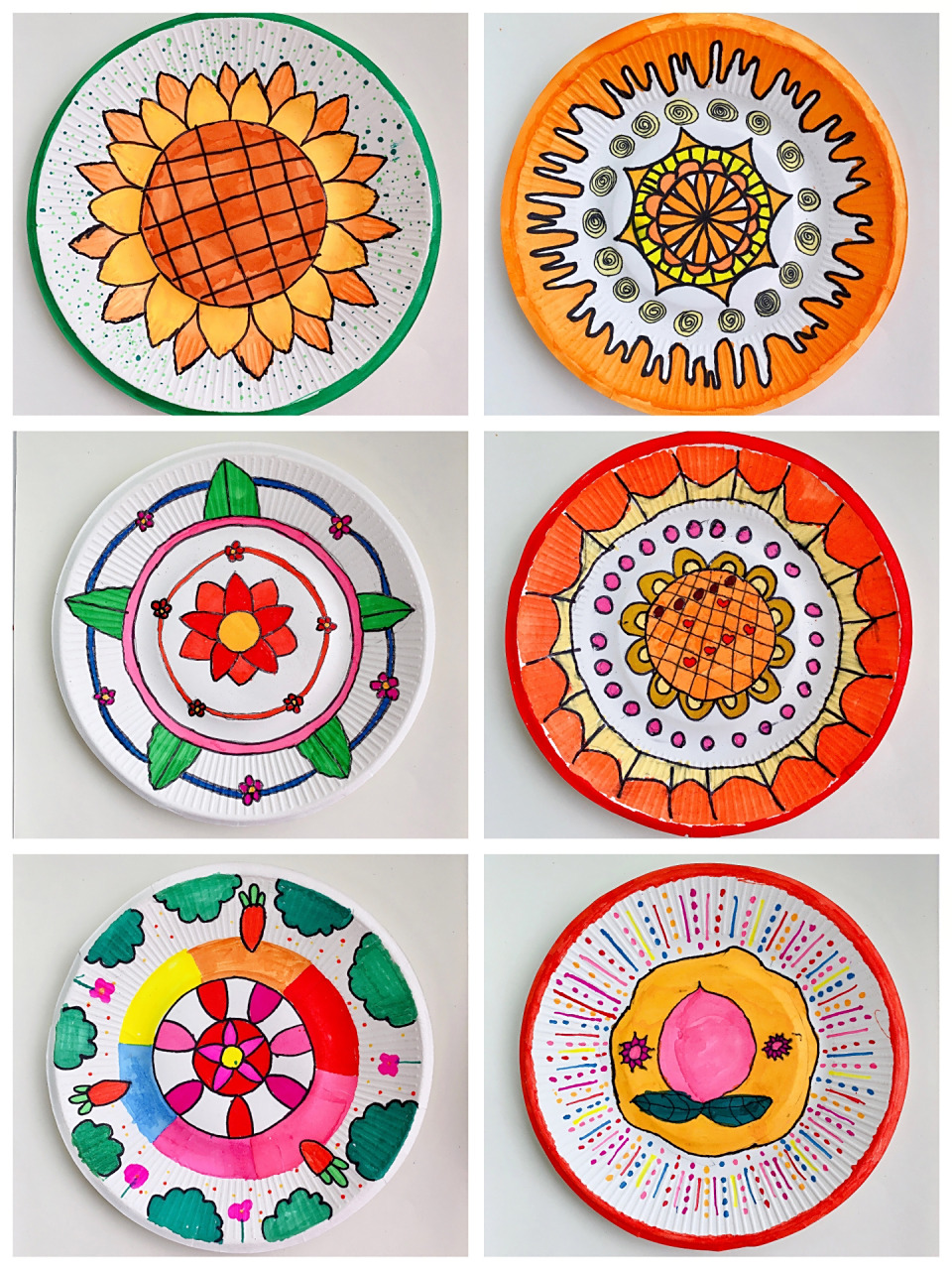 小学生盘子画 小学生盘子画