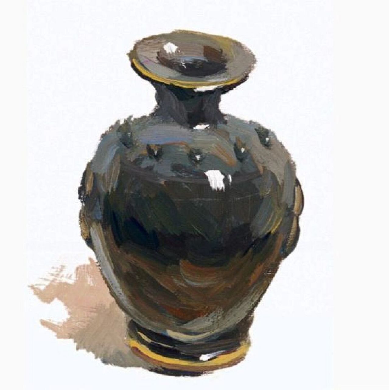 色彩罐子单体9595 #美术生# #色彩静物# #美术# #色彩# #色彩单体