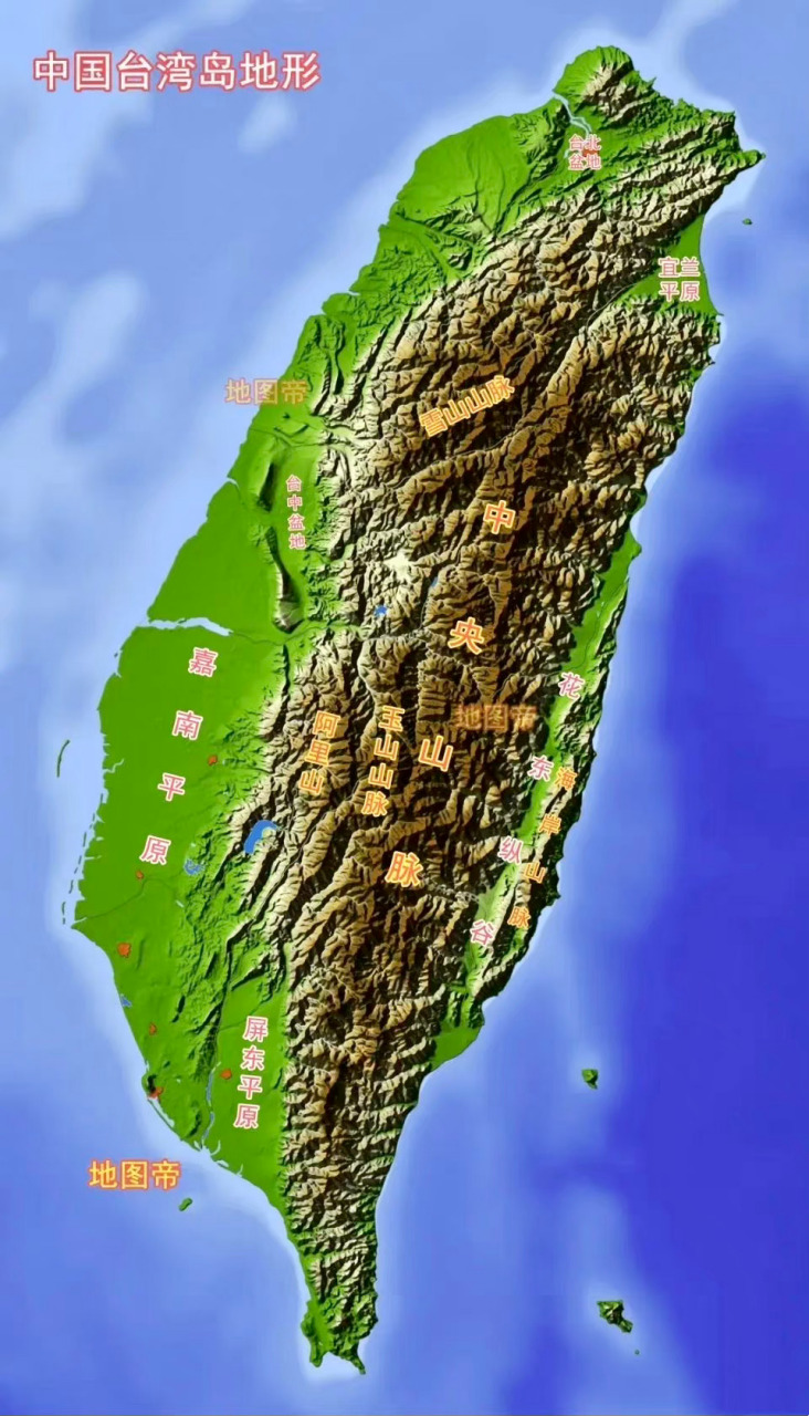 台湾地形3d图图片