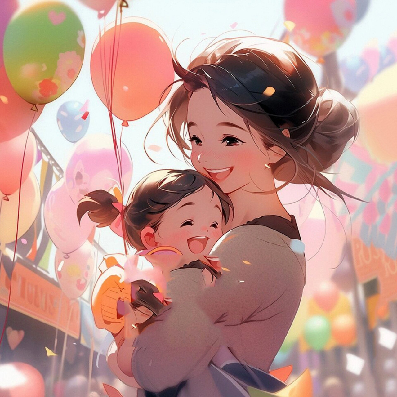 亲子头像可爱的母女头像来喽 原创头像仅限个人头像使用哦,请勿