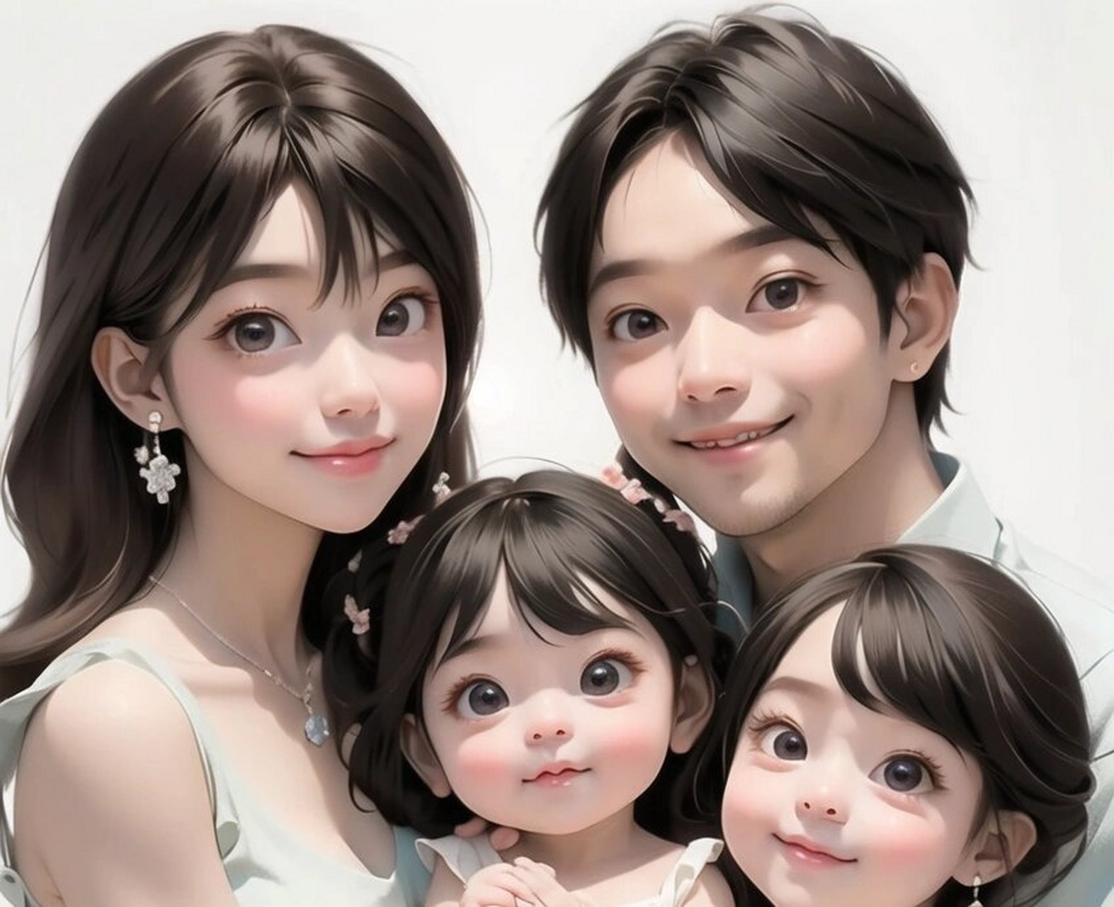 亲子头像7815两个女儿的家庭|可爱头像 原创图片,请勿92转载