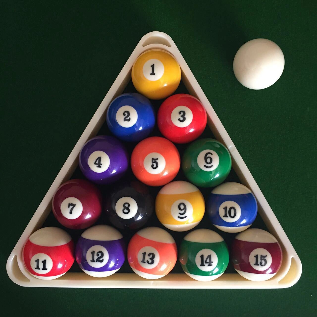 问:台球球子颜色与序号的问题