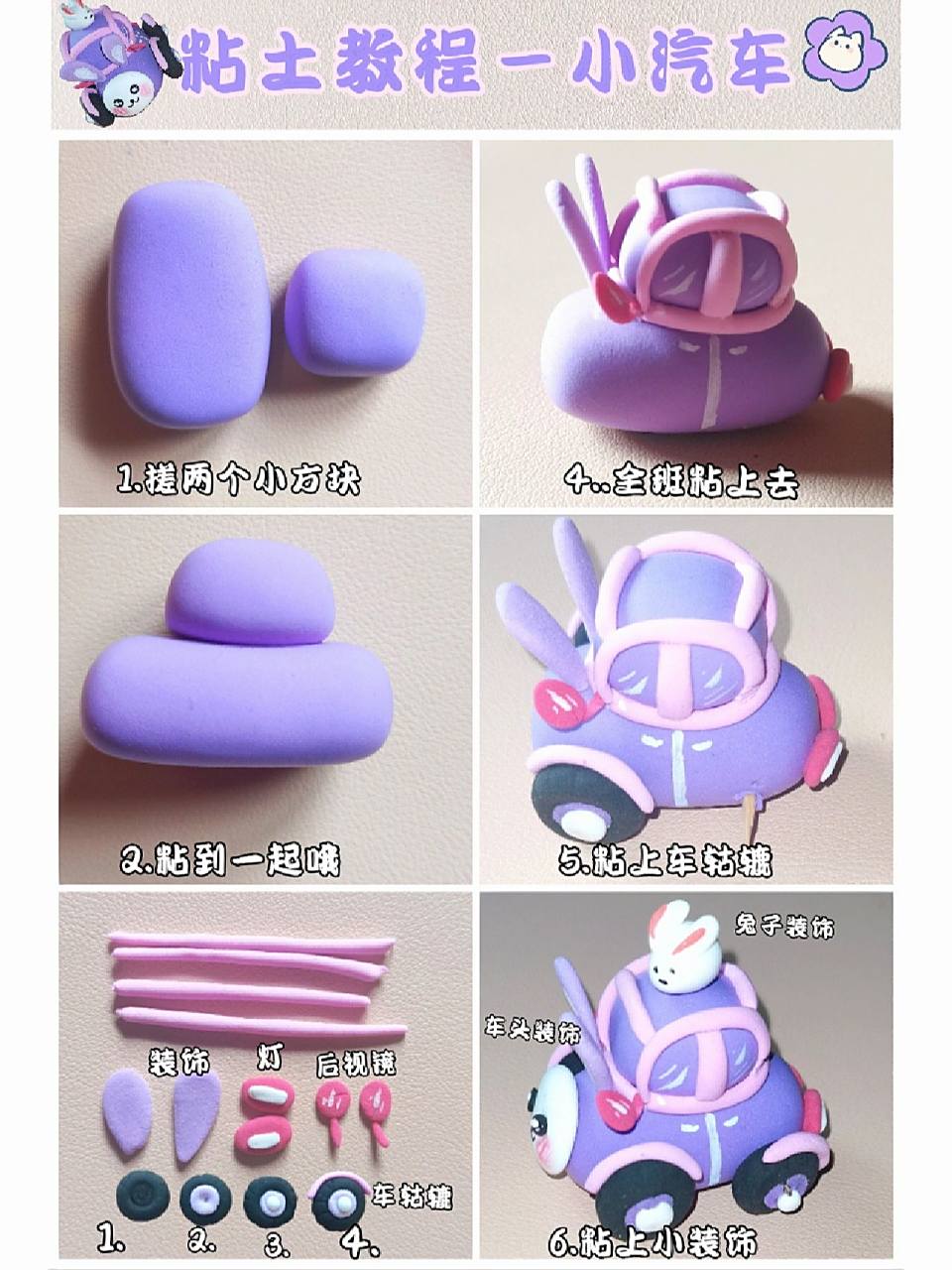 粘土教程|小汽车教程来喽 大家好呀,今天是小汽车