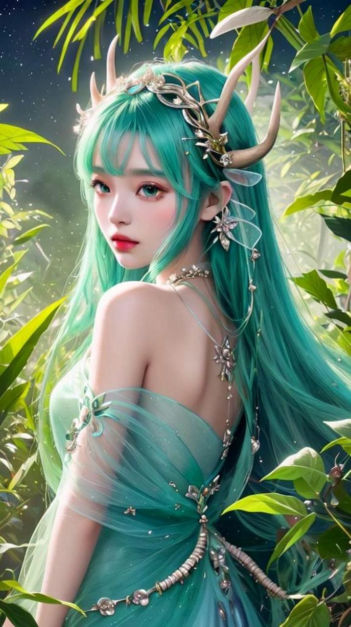 看见音乐计划 二次元ai绘画 精灵 古装仙女插画图集 甜美系