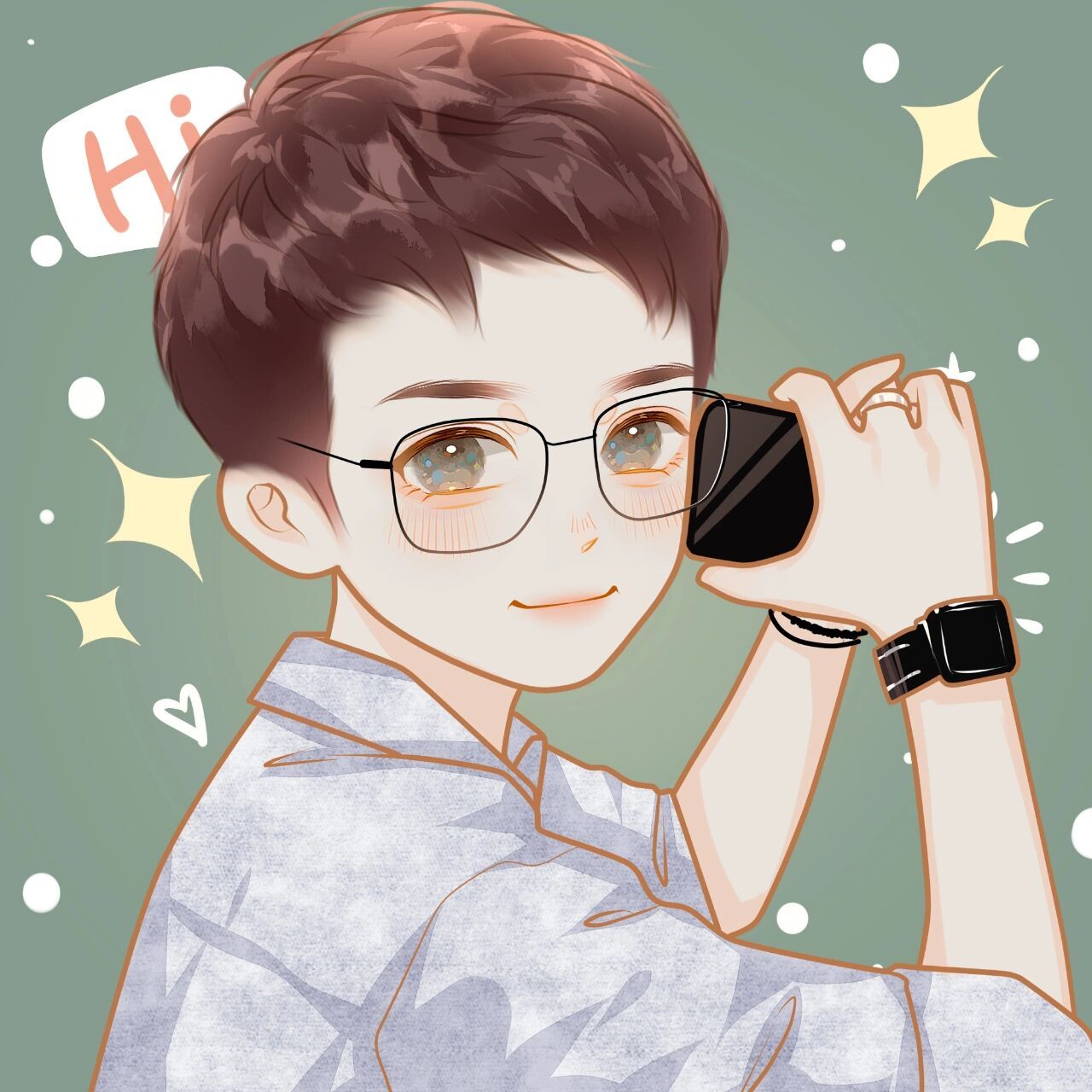 卡通男生头像 | 微信头像 手绘头像 可约情侣头像双人 卡通头像 真人