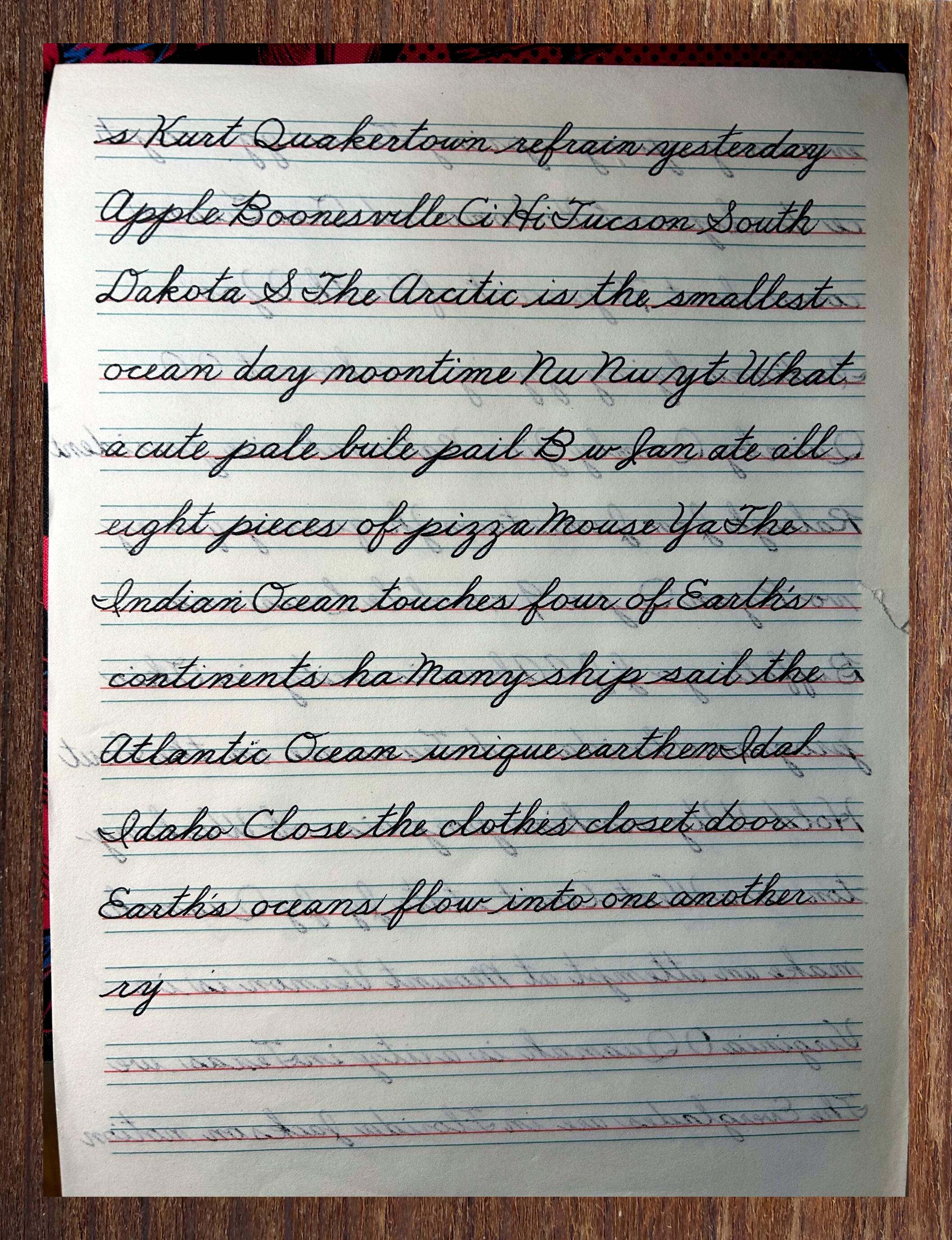 英文草书精进第51日